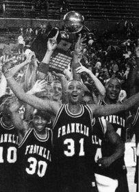 Jason Terry with high school championship trophy